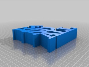 meu personalizados variável palavra kendall esculturas personalizado 3d print model - Mito3D
