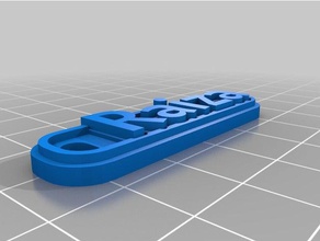 my customized multiline tag keychain raiza keychains 3d print model - Mito3D