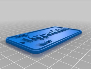 mi personalizados multilínea tag llavero hyperdrive llaveros personalizado 3d print model - Mito3D
