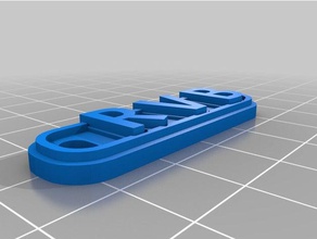 mon personnalisés multiligne tag trousseau rvb de porte-clés personnalisé 3d print model - Mito3D