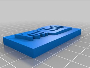 youtube logo signs & logos keychain 3d print model - Mito3D