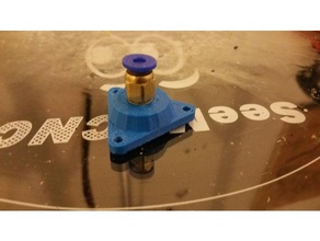 bowden adaptor nilz's delta effector 3d printer parts adapter 3d print model - Mito3D