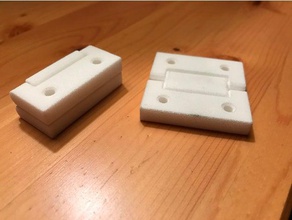 reversible flush hinge parts holes reverse screw 3d print model - Mito3D
