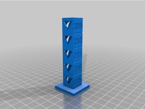 temp calib tower 205-225 3d printing tests customized 3d print model - Mito3D