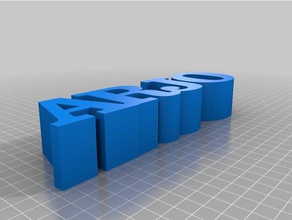 mi personalizados variable palabra escultura arjo las esculturas personalizado 3d print model - Mito3D