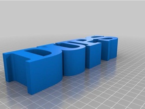 mon personnalisés variable mot sculpture dup sculptures personnalisé 3d print model - Mito3D