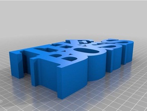 mon personnalisés variable mot sculpture patron sculptures personnalisé 3d print model - Mito3D