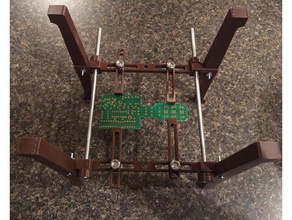 pcb circuit board holder - soldering helper electronics vise stand solder helping hand 3d print model - Mito3D