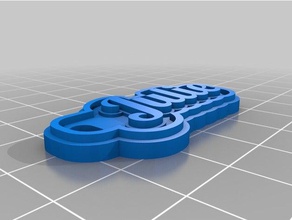 julie trousseau de clés porte-clés personnalisé 3d print model - Mito3D