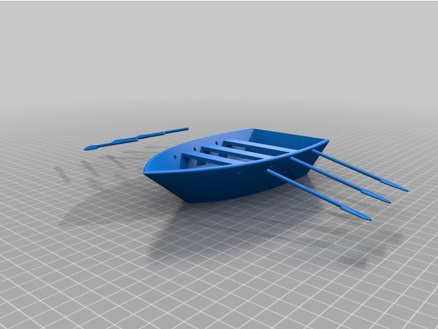 boat oars toys & games rowboat 3D print model - Mito3D
