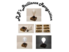 db brillantez del premio de reconocimiento las esculturas bombilla luz 3d print model - Mito3D