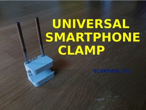 universal smartphone clamp tripod mobile phone 3d print model - Mito3D