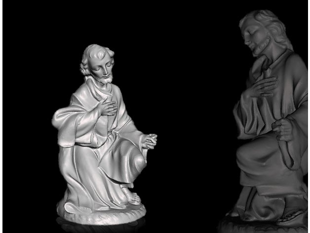 giuseppe - scansione statuine presepio di natale scans e réplicas estatuetas chiesa natal berço ges sacro statua 3D print model - Mito3D