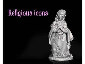maria - scansione statuine presepio di natale scans & Replikate chiesa Krippe madonna sacro statue 3d print model - Mito3D