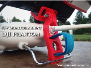 dji phantom - fpv monitor mount hobby drone quadcopter 3d print model - Mito3D