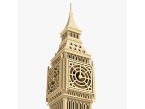 o big ben edifícios e estruturas bigben a decoração um marco de londres miniatura arranha-céu elegante 3d print model - Mito3D