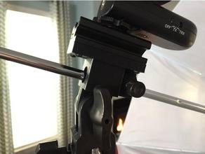 flash del soporte giratorio paraguas bloque de reparación la cámara montaje flashmount fotografía 3d print model - Mito3D
