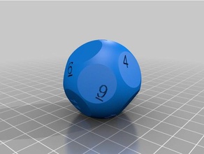 my customized 12-sided die dice 3d print model - Mito3D