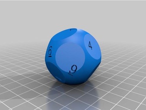my customized n-sided die9 dice 3d print model - Mito3D