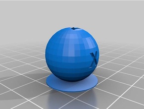 xyz 20mm de calibración la esfera La impresión en 3d las pruebas cubo el perímetro tamaño 3d print model - Mito3D