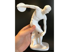 discobolus no support discus thrower scans & replicas classic disc greek scan sculpture supportless 3d print model - Mito3D