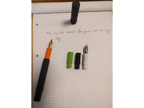 öffnen Sie 3d-Füllfederhalter diy Füllhalter openscad Bleistift schreiben 3d print model - Mito3D