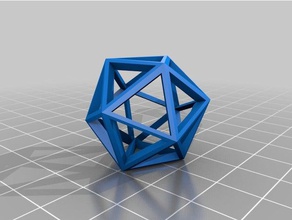 d 20 dados oco 25 mm de altura d20 oca icosaedro 3d print model - Mito3D