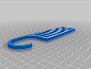 my customized tie hanger 10 - parametric household 3d print model - Mito3D