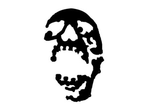 screaming skull stamp 3d print model - Mito3D