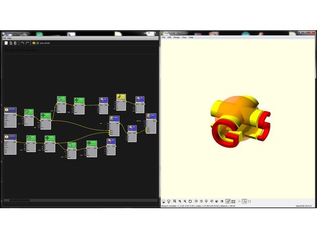 graphscad logo 3d printing easy editor graph nodal openscad plugins scad tool 3D print model - Mito3D