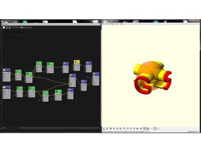 graphscad logotipo La impresión en 3d fácil editor el gráfico nodal openscad los plugins scad de la herramienta 3d print model - Mito3D