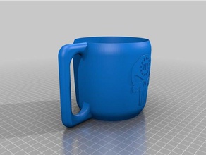 yeti manico 3 punisher food & drink 30oz la maniglia 3d print model - Mito3D