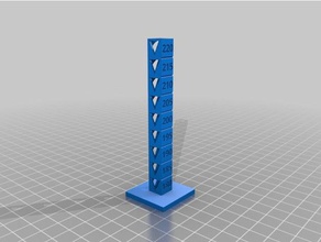 temp tower 180-220 3d printing tests customized 3d print model - Mito3D