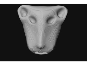 tiger mask scolpire La stampa 3d di apprendimento leone pidude la scultura sculptris tigre 3d print model - Mito3D
