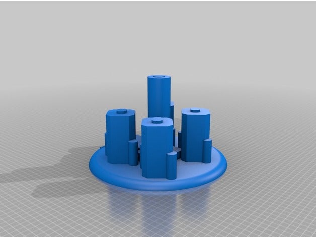 renaissance center model sculptures general motors 3D print model - Mito3D