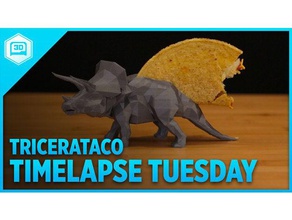 tricerataco food & drink dinosaur taco triceratops 3d print model - Mito3D