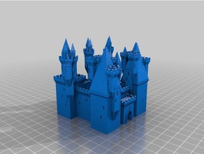 grande castelo edifícios e estruturas personalizado 3d print model - Mito3D