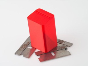 lama di rasoio smaltimento caso utensili & caselle il cestino 3d print model - Mito3D