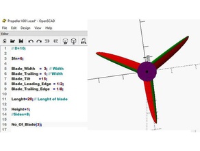 openscad propeller Requisiten 3d print model - Mito3D