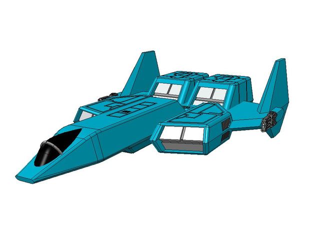 wing commander - f-103 excalibur 3d-drucken pc-Spiel scifi starfighter videogame 4 3 3D print model - Mito3D