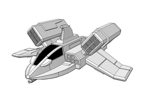 sw - xm-1 misil barco La impresión en 3d juego de pc scifi star wars tie-fighter starfighter los juegos video 3d print model - Mito3D