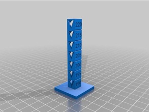 aup3steel calibração torre A impressão 3d de testes personalizado 3d print model - Mito3D