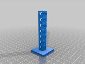 aup3steel temp calibration tower 3d printing tests customized 3d print model - Mito3D