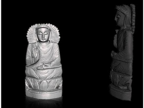 buddha scans & replicas budda buddhism religion religious statue statuettes 3d print model - Mito3D