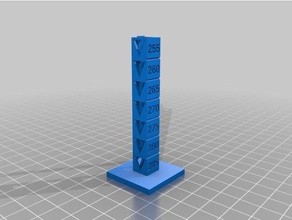 nexeo3d prueba de temperatura 285-255 La impresión en 3d las pruebas puente personalizado nexeo la torre 3d print model - Mito3D