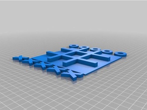 tic tac toe La stampa 3d consiglio gioco da tavolo boardgames giochi 3d print model - Mito3D