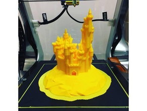 round grand castle buildings & structures customized disney fantasy palace princess royal tower 3d print model - Mito3D