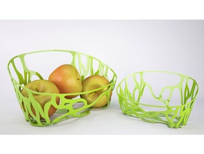 organico cesto di frutta geometria algoritmica cucina & sala da pranzo famiglia 3d print model - Mito3D