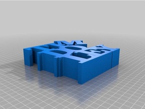 mon personnalisés variable mot de la sculpture sculptures personnalisé 3d print model - Mito3D