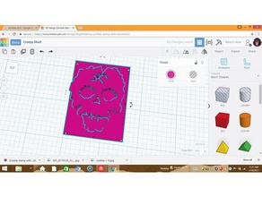 creepy skull stamp 3d print model - Mito3D